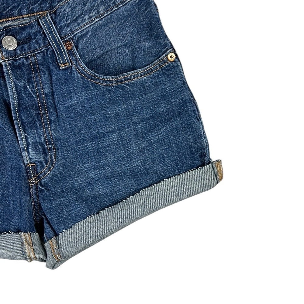 Levi’s 501 Button Fly Raw Hem Jeans Shorts Size 26 - Picture 8 of 8